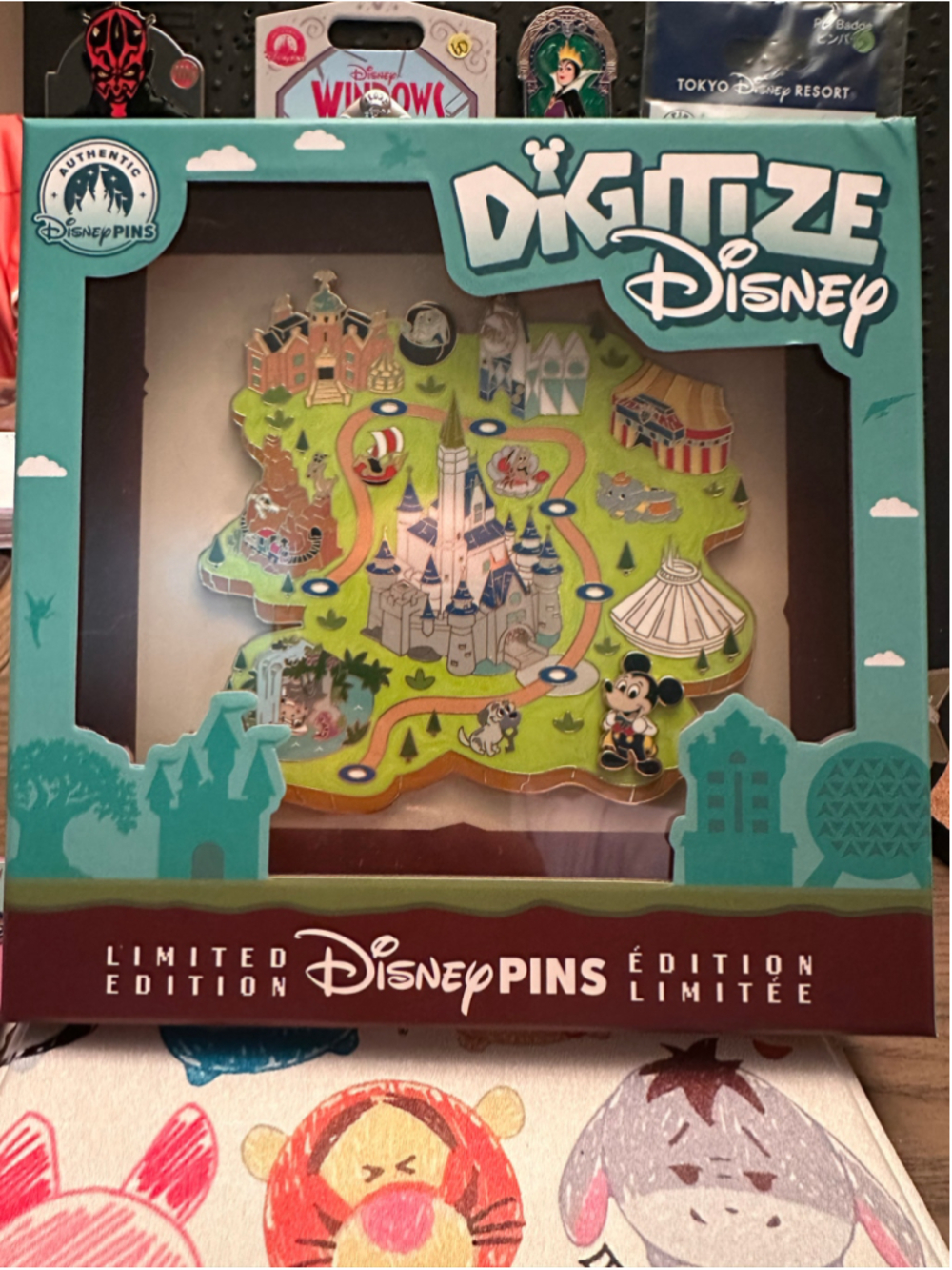 Disney Parks Digitize Disney Walt Disney World Map Jumbo Pin 2026 LE IN HAND
